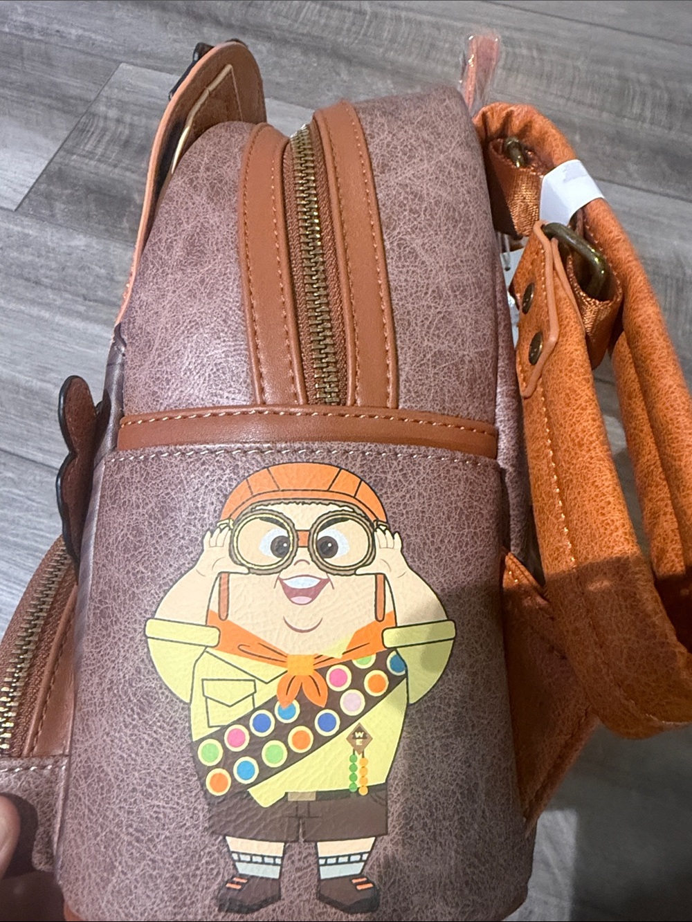 Loungefly Brown & Tan Up Character Mini Backpack - Picture 2 of 5